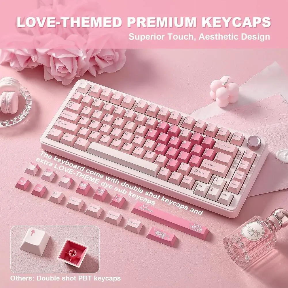 YUNZII B75 PRO Wireless Mechanical Keyboard,75% Hot Swappable Backlit NEW